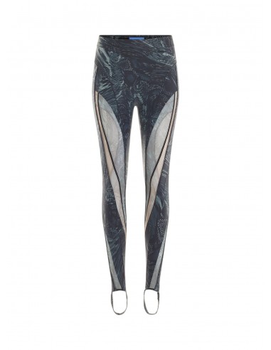 blue snake printed spiral leggings Découvrez la collection