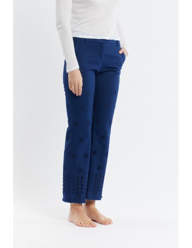 PANTALON BRODERIE ANGLAISE MARINE votre