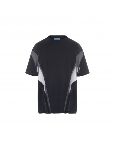 black cotton and illusion t-shirt prix pour 