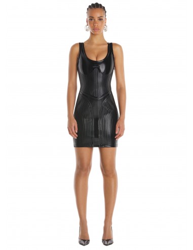 glossy black embossed dress En savoir plus