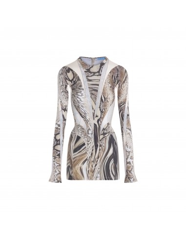 snake printed body shaping illusion dress pour bénéficier 