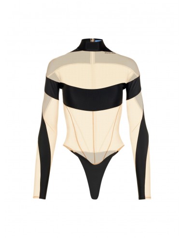 Illusion neckline bodysuit Les êtres humains sont 