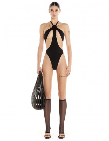 black cut-out one-piece shop