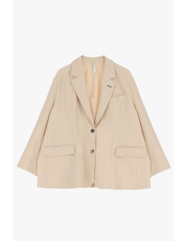 Blazer Oversize Imperial Rayures Beige Economisez 