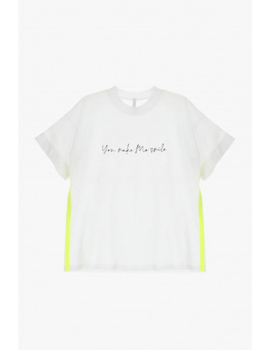 T-shirt Imperial "You make me smile" Bianco Dans la société mordern