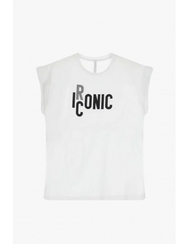 T-shirt Imperial "Iconic/Ironic" Bianco une grave pollution 