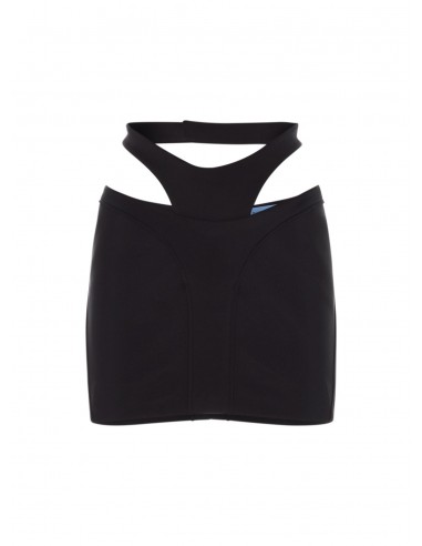 black bonded mini skirt online