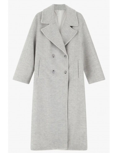 Manteau Imperial à revers Bianco/Grigio l'achat 