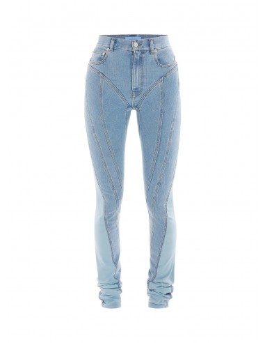 light blue bi-color spiral jeans livraison et retour toujours gratuits