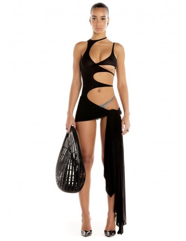 black cut-out beach dress Comparez plus de prix