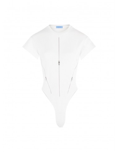 white zipped jersey bodysuit l'évolution des habitudes 