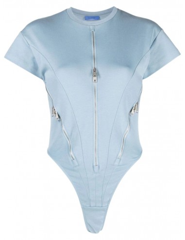 light blue zipped jersey bodysuit du meilleur 