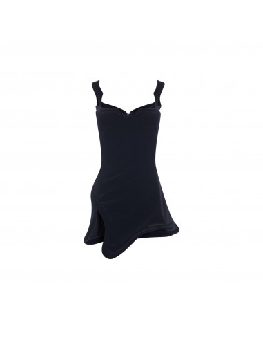 black asymmetric velvet dress Découvrez la collection